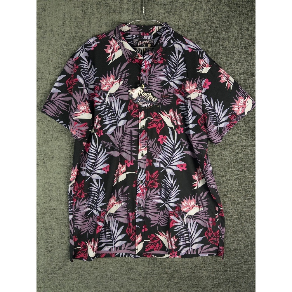 Retro Rifle The Tony Shirt Mens 2XL Floral Button Up Short Sleeve Vacations